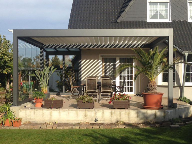 Lamellendächer:Renson, Camargue, Algarve, Lammellendächer, Lattendächer, Drehlamellen, Sky - Terrassendächer:Glasdächer, Terrassendächer, Renson, Sonnenschutz - ein Produkt der Altermann GmbH, Halle (Saale)