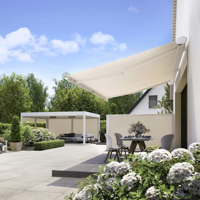 Markisen:Markilux, Pergola, Gelenkarmmarkisen, Kassettenmarkisen, Markisentuch, MX 3,  - ein Produkt der Altermann GmbH, Halle (Saale)